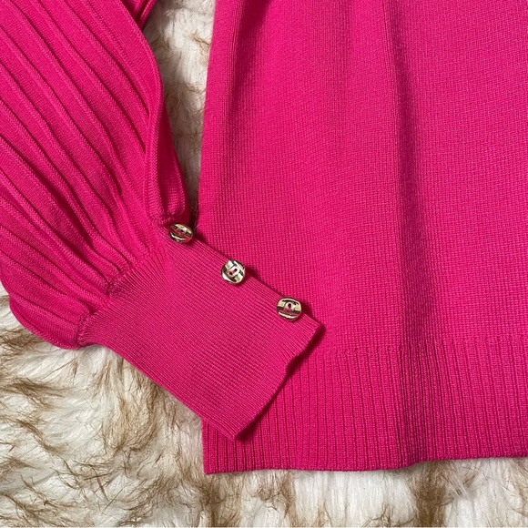 Nanette Lepore pleated sleeve pullover sweater - Picture 4 of 9